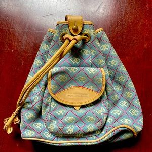 Vintage Dooney & Bourke fabric sling bag!